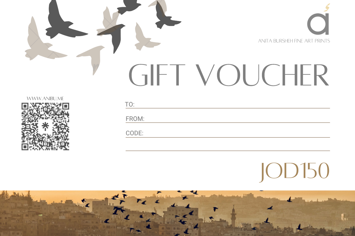 Anita Bursheh Fine Art Prints - gift card