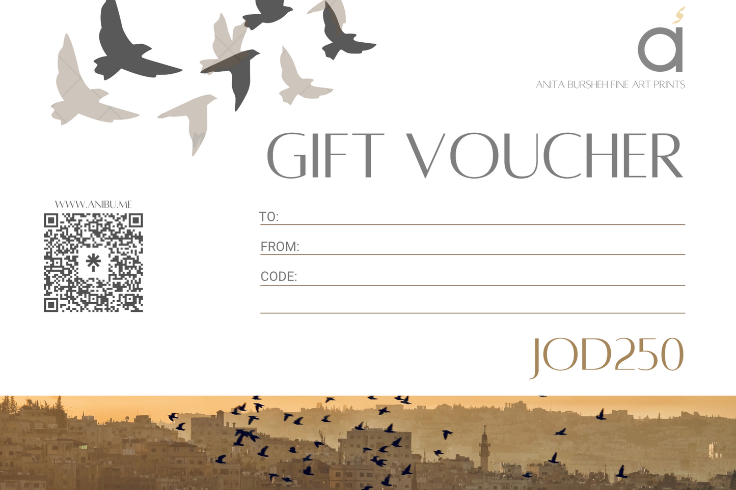 Anita Bursheh Fine Art Prints - gift card