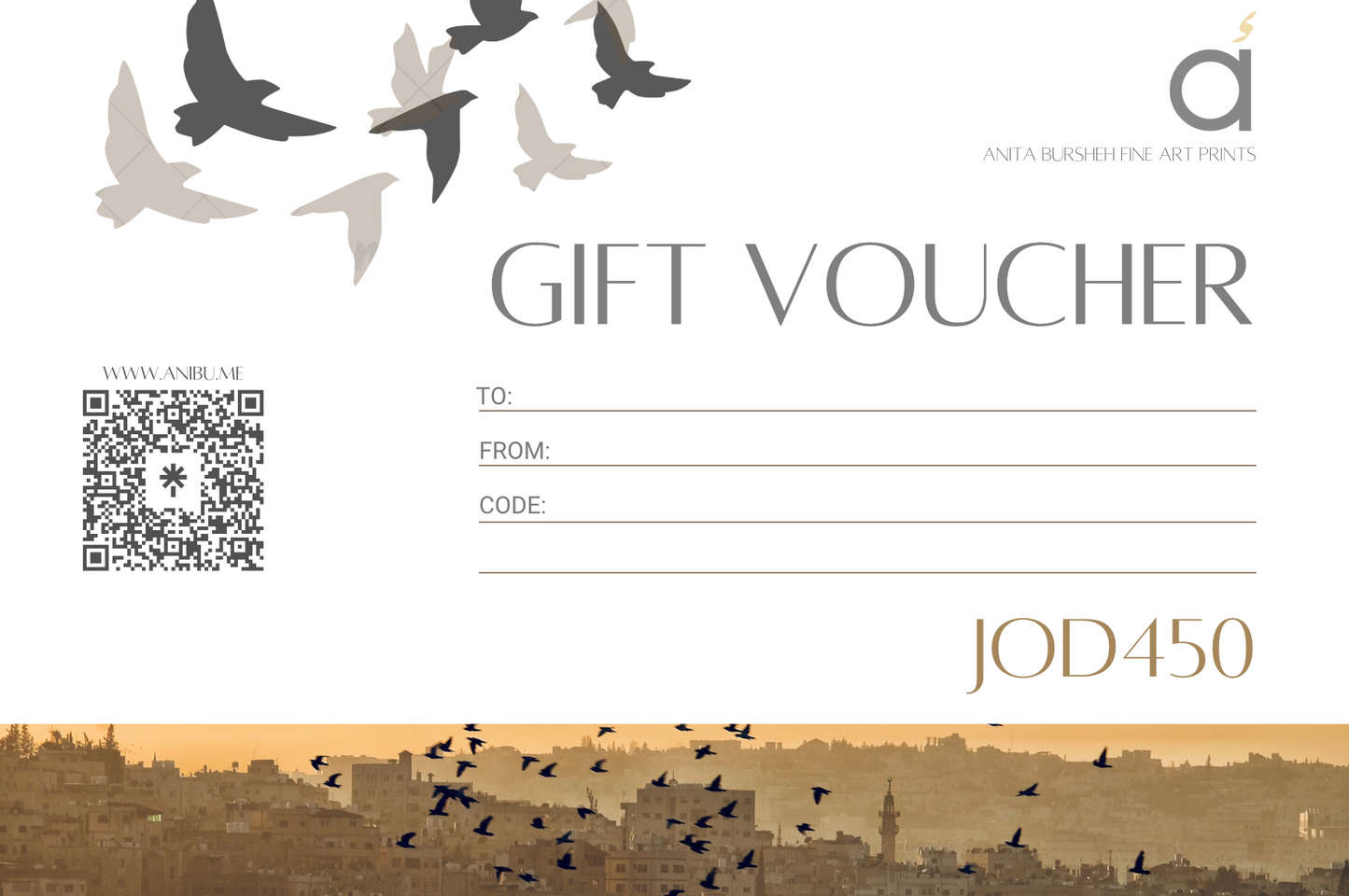 Anita Bursheh Fine Art Prints - gift card