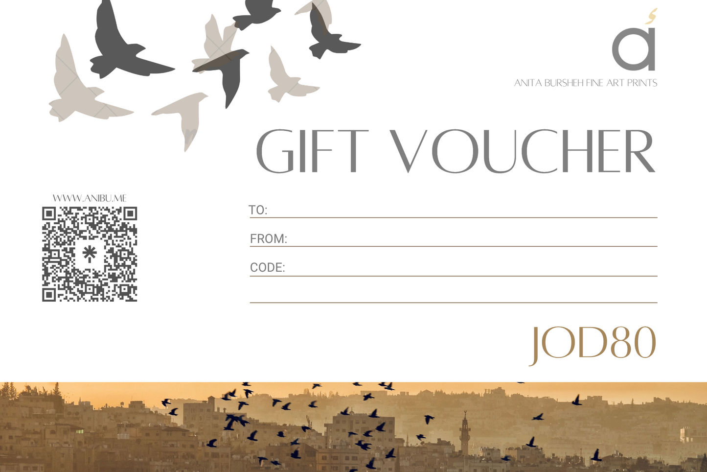 Anita Bursheh Fine Art Prints - gift card