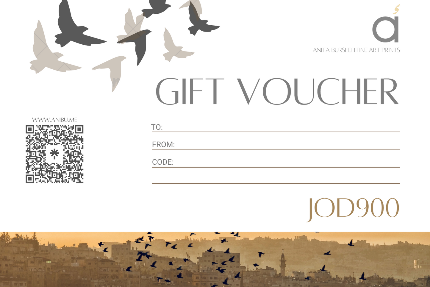 Anita Bursheh Fine Art Prints - gift card