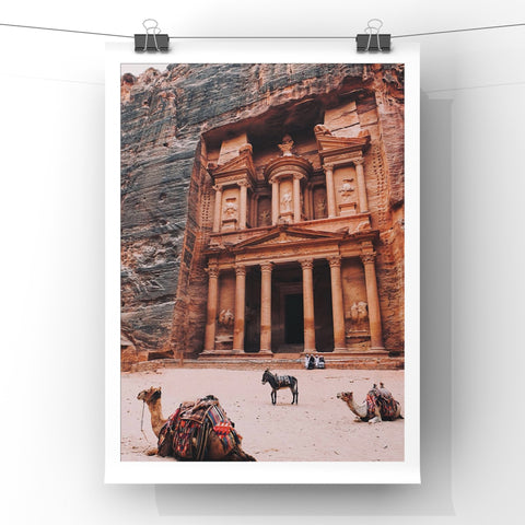 Petra's Treasury And The Four Bedouins